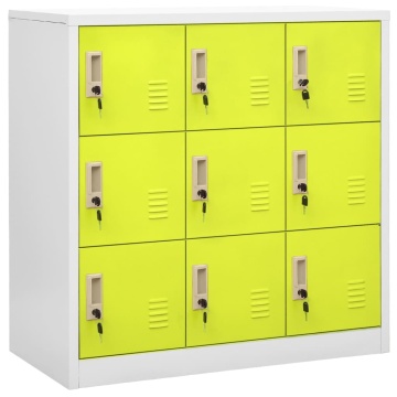 Dulapuri vestiar 2 buc. gri deschis și verde 90x45x92,5 cm oțel - Img 2