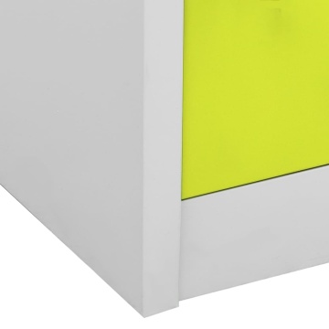 Dulapuri vestiar 2 buc. gri deschis și verde 90x45x92,5 cm oțel - Img 6