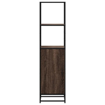 Dulapuru stejar maro 35,5x35x139 cm lemn și metal prelucrat - Img 4