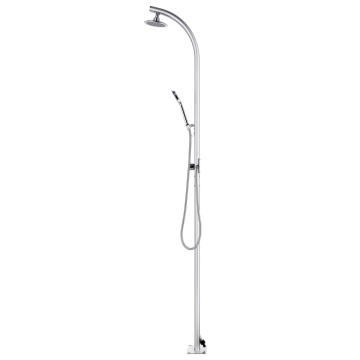 Duș de grădină cu bază maro, 220 cm, aluminiu - Img 4