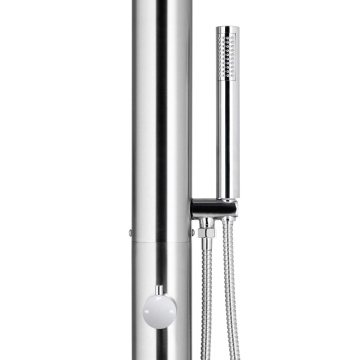 Duș de grădină cu bază maro, 230 cm, oțel inoxidabil - Img 6