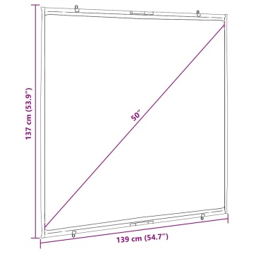 Ecran de proiecție suspendat pe perete 72 inch 1:1 - Img 6
