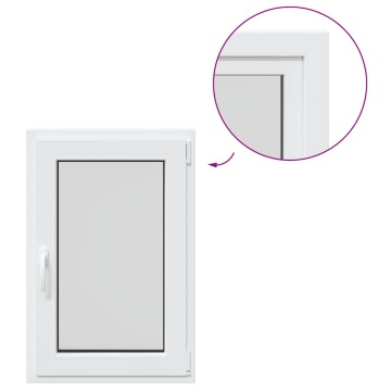 Fereastră de subsol RISOR 60x80 cm Pânz-întors DIN dreapta alb - Img 2
