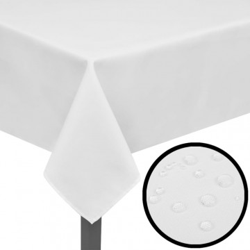 Fețe de masă, 250 x 130 cm, alb, 5 buc. - Img 1