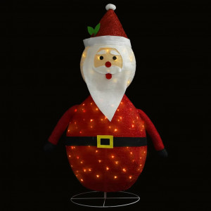 Figurină Moș Crăciun decorativă Crăciun LED țesătură lux 60 cm - Img 2