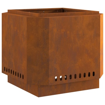Focar fără fum 58x58x51 cm din oțel rezistent la intemperii - Img 2