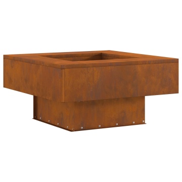Focar pătrat 60x60x30 cm din oțel rezistent la vreme - Img 2