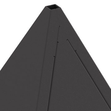 Focar Pyramidă Negru 50x50x51 cm Oțel - Img 4