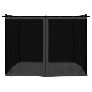 Foișor cu pereți din plasă, antracit, 3x3 m, oțel - Img 4
