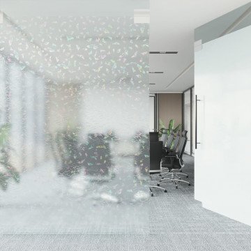 Folie fereastră mată, model curcubeu 3D, 60x2000 cm, PVC - Img 3