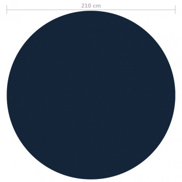 Folie solară plutitoare piscină, negru/albastru, 210 cm, PE - Img 5