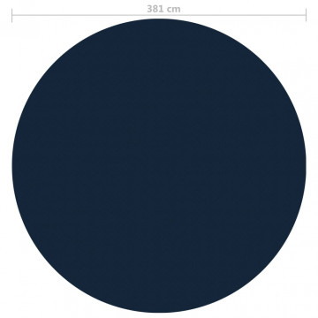 Folie solară plutitoare piscină, negru/albastru, 381 cm, PE - Img 5