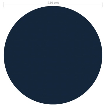 Folie solară plutitoare piscină, negru/albastru, 549 cm, PE - Img 5