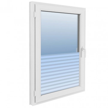 Folii fereastră, design sablat cu dungi, PVC - Img 6