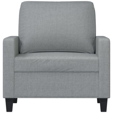 Fotoliu canapea, gri deschis, 60 cm, material textil - Img 3