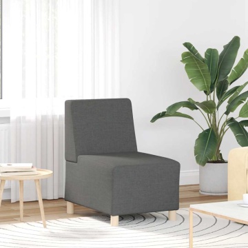 Fotoliu canapea, gri închis, 55 cm, material textil - Img 1