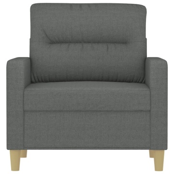 Fotoliu canapea, gri închis, 60 cm, material textil - Img 3