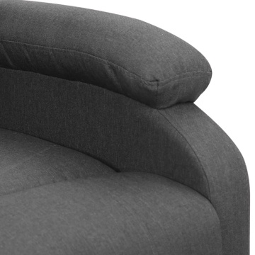 Fotoliu de masaj cu ridicare, gri închis, textil - Img 5