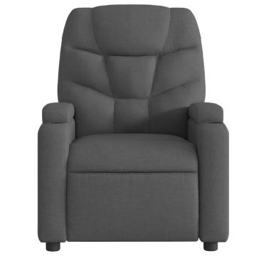 Fotoliu rabatabil electric, negru, material textil - Img 7