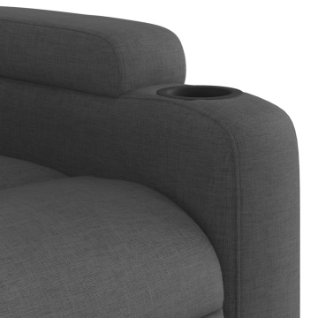 Fotoliu rabatabil, gri închis, material textil - Img 7