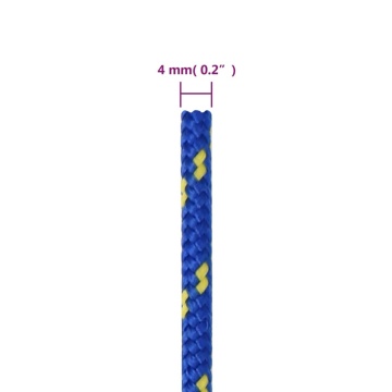 Frânghie de barcă, albastru, 4 mm, 50 m, polipropilenă - Img 5