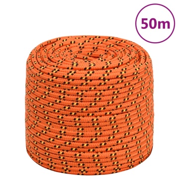 Frânghie de barcă, portocaliu, 6 mm, 50 m, polipropilenă - Img 1