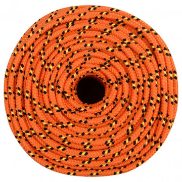 Frânghie de barcă, portocaliu, 8 mm, 25 m, polipropilenă - Img 3