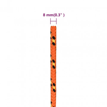 Frânghie de barcă, portocaliu, 8 mm, 25 m, polipropilenă - Img 5