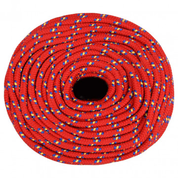 Frânghie de barcă, roșu, 6 mm, 50 m, polipropilenă - Img 3