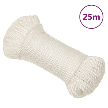 Frânghie de lucru, Alb, 8 mm, 25 m, polipropilenă - Img 1