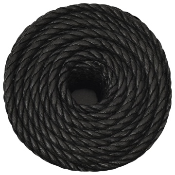 Frânghie de lucru, negru, 14 mm, 50 m, polipropilenă - Img 3