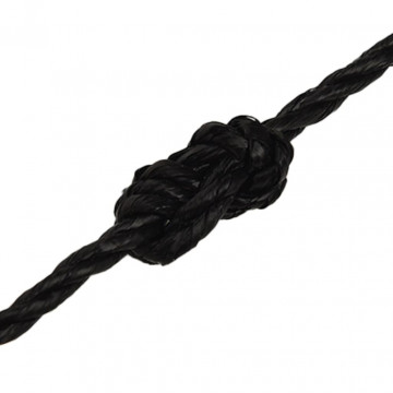 Frânghie de lucru, negru, 6 mm, 25 m, polipropilenă - Img 6