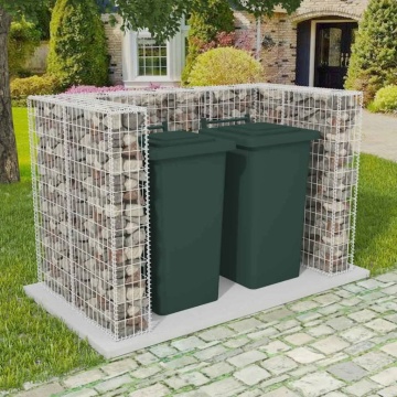 Gabion dublu îngrădire pubelă, oțel, 180 x 100 x 120 cm - Img 1