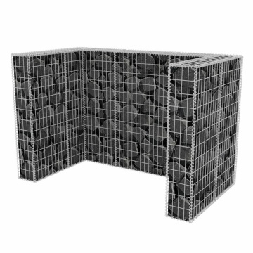 Gabion dublu îngrădire pubelă, oțel, 180 x 100 x 120 cm - Img 4