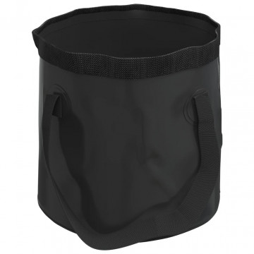 Găleți pliabile, 2 buc., negru, 30 L, PVC - Img 6