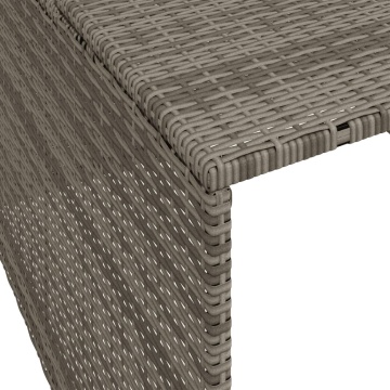 Garaj pentru mașina de tuns iarba, gri 86x90x52/57 cm poliratan - Img 7