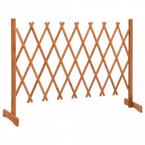 Gard cu zăbrele de grădină, portocaliu, 150x80 cm, lemn de brad - Img 2