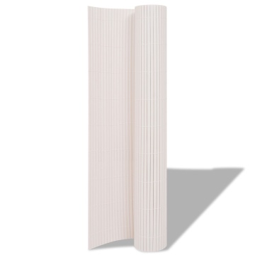 Gard de grădină pe două fețe PVC 150x300 cm Alb - Img 1