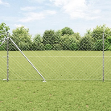 Gard de plasă Set de 2 Oțel galvanizat 25 x 1 m Extensibil - Img 1