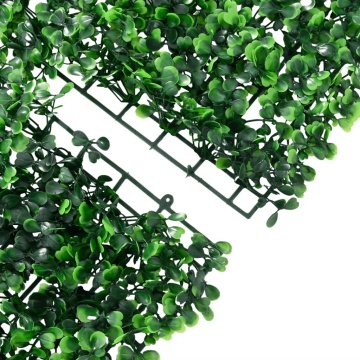 Gard din frunze de arbust artificiale, 6 buc., verde, 40x60 cm - Img 8