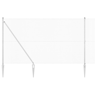 Gard din sârmă sudată cu 13 țevi cu vârf 1.5x25 m Oțel galvanizat - Img 2