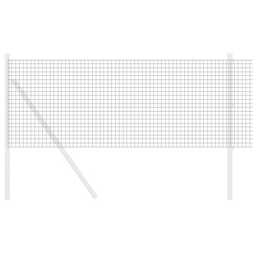 Gard din Sârmă Sudată Gri 0.8x25 m Oțel - Img 3