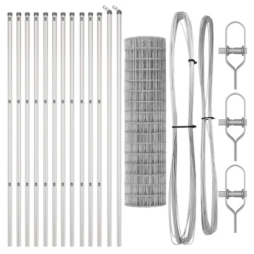 Gard Euro cu 13 stâlpi 1,2x25 m Oțel galvanizat - Img 2