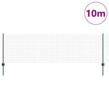 Gard euro cu 5 stâlpi U Verde 0.8x10 m Oțel - Img 3