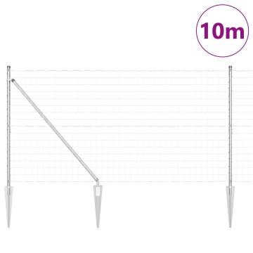 Gard Euro cu 7 posturi cu vârf 1.4x10 m Oțel galvanizat - Img 3