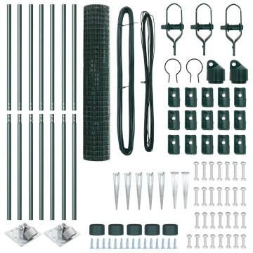 Gard Euro cu 7 Posturi de Spike 1.6x10 m Oțel Galvanizat Verde - Img 4