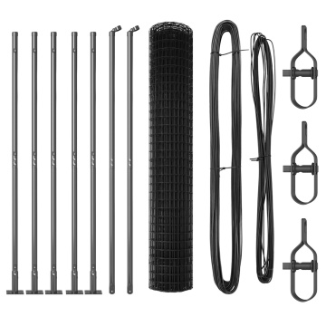 Gard Euro cu 7 stâlpi cu flanșă 1.6x10 m din oțel galvanizat - Img 2