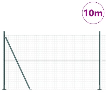 Gard Euro cu 7 stâlpi flanșați 1.6x10 m din oțel galvanizat - Img 3