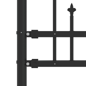 Gard grădină cu vârfuri negru 115 cm oțel vopsit electrostatic - Img 4