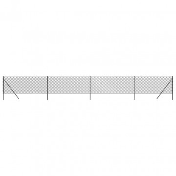 Gard plasă de sârmă, antracit, 1x10 m - Img 2
